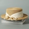Beach Sun Visor Farmers Straw Hat, Fashion Design Natural Paper Flat Hat, Photography Hat with UV Protection