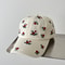 Rose Cartoon Embroidered Baseball Caps for Women and Men, Summer Travel Sun Hats, Y2K Fashion Versatile Headwear