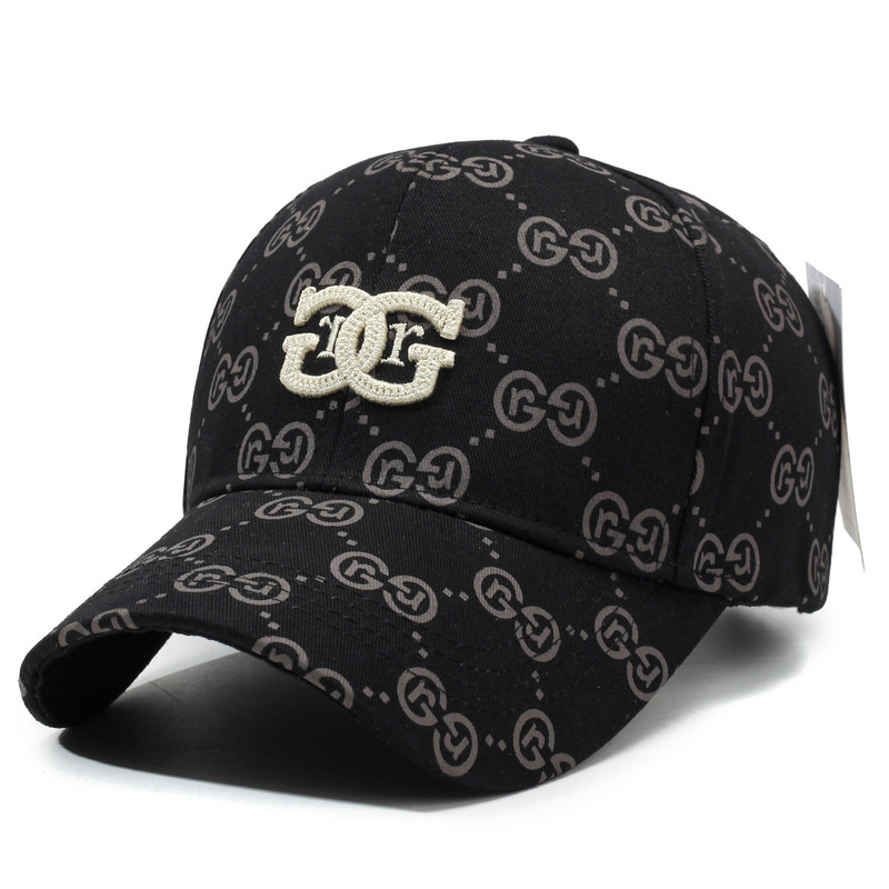 Spring and Summer Korean Version of Baseball Cap, New Old Flower Hat Women Full of Letters, Ins Trendy Cap Men Style