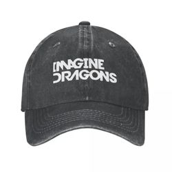 men and women hip hop hat, summer imagine dragons wash baseball caps, everyday wear camping casual adjustable hat
