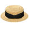 European And American Film Flat Top Hat British Striped Natural Straw Hat Casual Short Brim Flat Ea 6