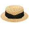 European And American Film Flat Top Hat British Striped Natural Straw Hat Casual Short Brim Flat Ea 6
