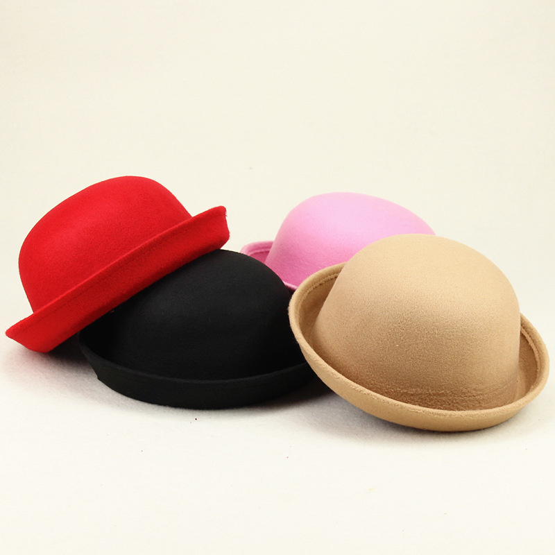 Solid Color Dome Jazz Hat for Stage Performances, Spring Summer Womens Fashion Hat, Adult New Red Dome Hat