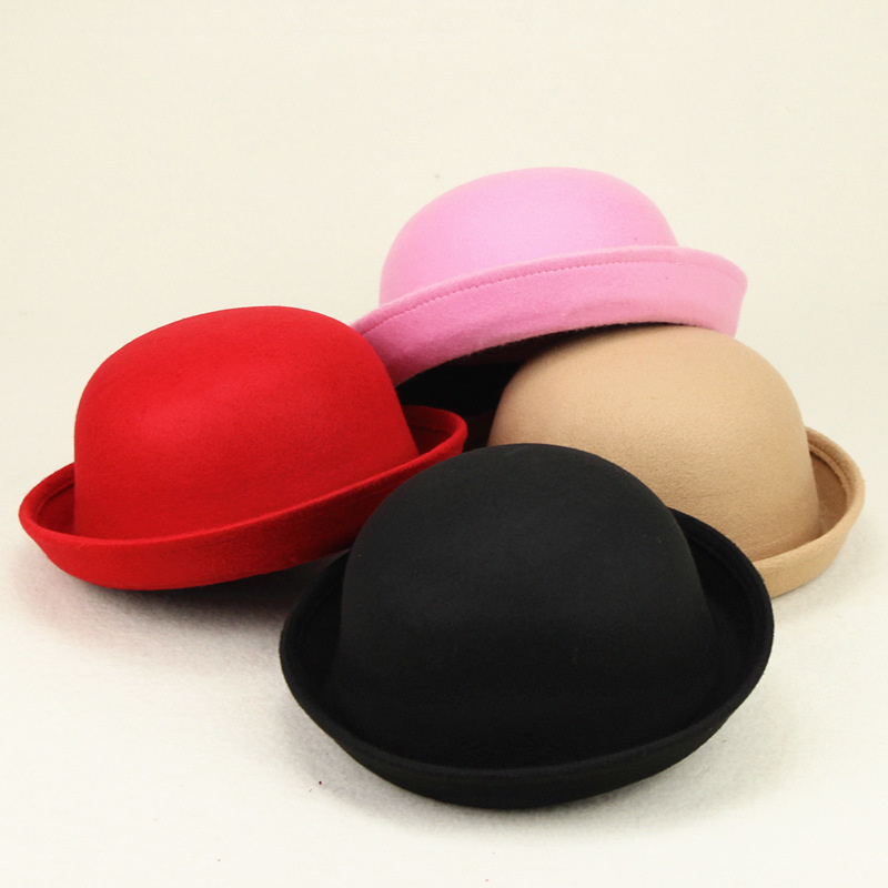 Solid Color Dome Jazz Hat for Stage Performances, Spring Summer Womens Fashion Hat, Adult New Red Dome Hat