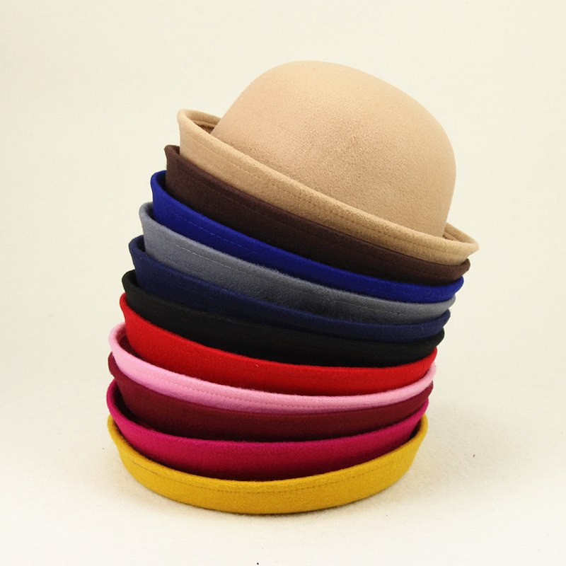 Solid Color Dome Jazz Hat for Stage Performances, Spring Summer Womens Fashion Hat, Adult New Red Dome Hat
