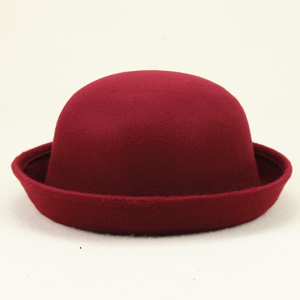 Solid Color Dome Jazz Hat for Stage Performances, Spring Summer Womens Fashion Hat, Adult New Red Dome Hat