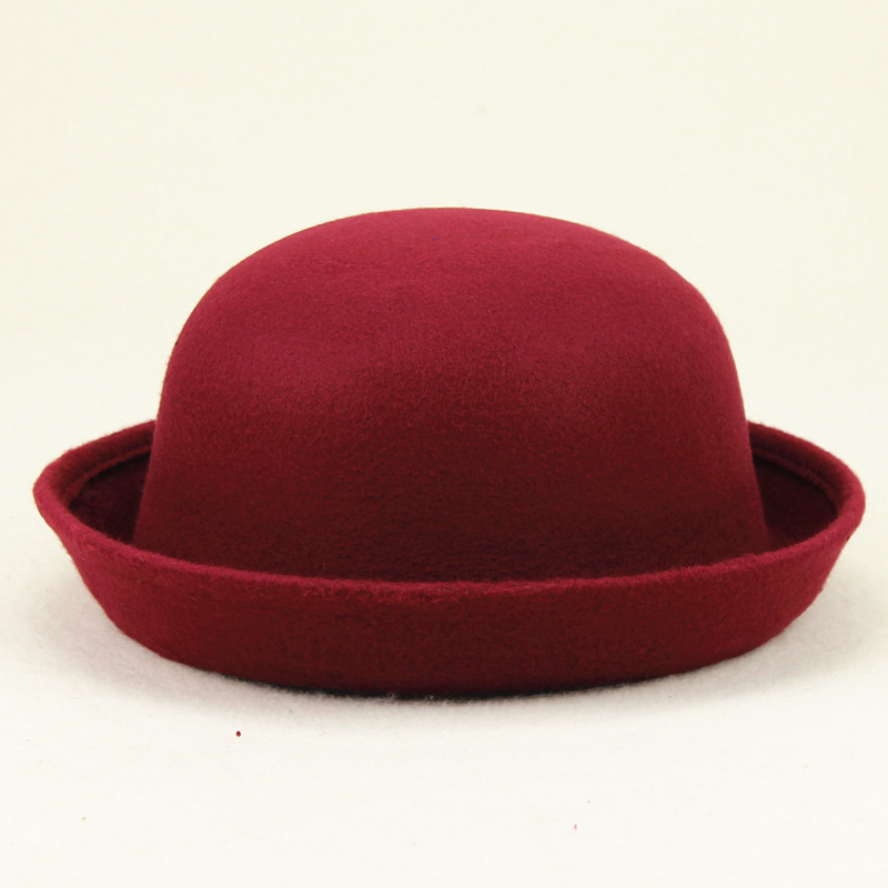 Solid Color Dome Jazz Hat for Stage Performances, Spring Summer Womens Fashion Hat, Adult New Red Dome Hat