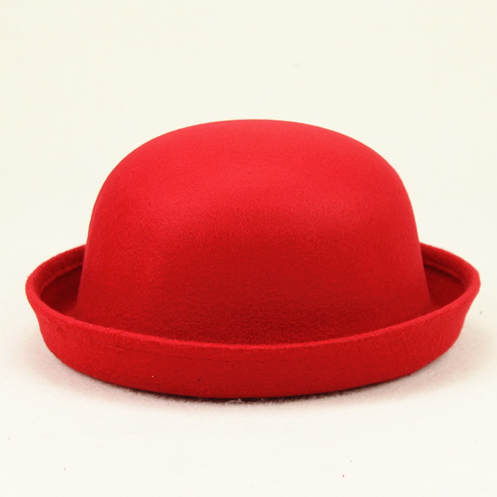 Solid Color Dome Jazz Hat for Stage Performances, Spring Summer Womens Fashion Hat, Adult New Red Dome Hat