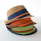 Panamanian Straw Jazz Hat for Men, English Style Beach Sun Hat, Woven Cool Summer Fedora Lightweight Travel Headwear