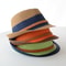 Panamanian Straw Jazz Hat for Men, English Style Beach Sun Hat, Woven Cool Summer Fedora Lightweight Travel Headwear