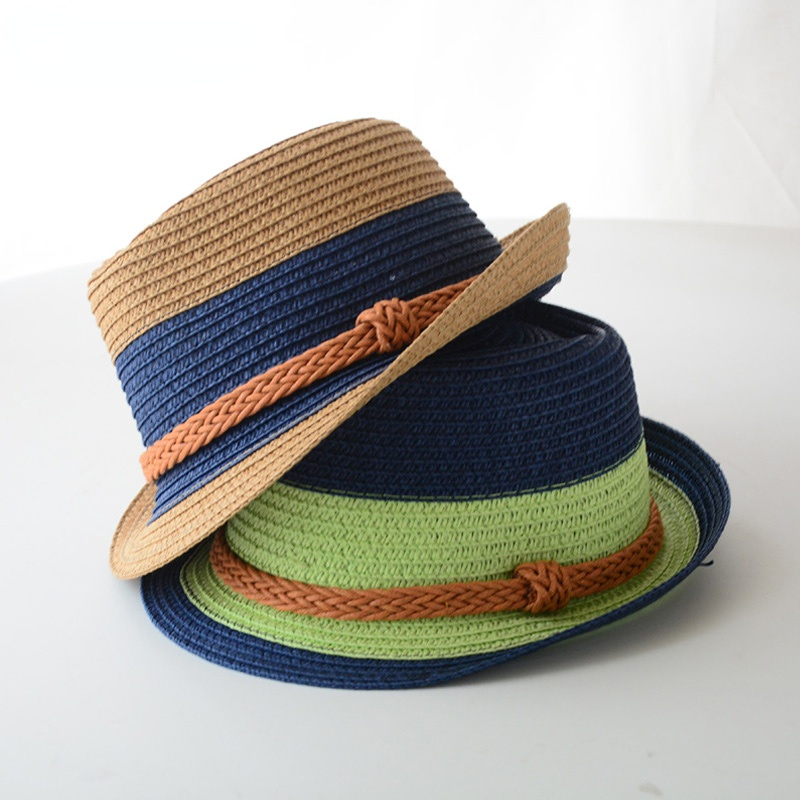 Panamanian Straw Jazz Hat for Men, English Style Beach Sun Hat, Woven Cool Summer Fedora Lightweight Travel Headwear