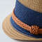 Panamanian Straw Jazz Hat for Men, English Style Beach Sun Hat, Woven Cool Summer Fedora Lightweight Travel Headwear