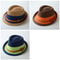 Panamanian Straw Jazz Hat for Men, English Style Beach Sun Hat, Woven Cool Summer Fedora Lightweight Travel Headwear