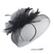 Elegant Mesh Fasinator Hat Top Flower Veil Half Face Derby Headband, Tea Party Cocktail Headwear for Women Vintage Style