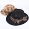 Vintage Fedora Felt Hat With Feather Autumn Casual Wide Brim Black Jazz Cap Classic Gentleman Briti 1