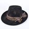 Vintage Fedora Felt Hat With Feather Autumn Casual Wide Brim Black Jazz Cap Classic Gentleman Briti 6