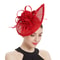 Kentucky Derby Sinamay Fascinator Hat for Women, Tea Party Teardrop Pillbox Hat, Elegant Headband for Cocktail, Wedding