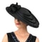 Kentucky Derby Hat Wedding Luxury, Black Large Flower Fascinator Sinamay Church Hat, Headband Hat Cocktail Tea Party