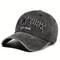Adjustable Water Washed Baseball Cap Embroidered Letter Retro Duckbill Hat For Men And Women 0