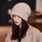 Leisure Warm Elastic Beanie 1pc Women Winter Knit Hat Multifunctional Skull Cap For Ski And Valenti 3