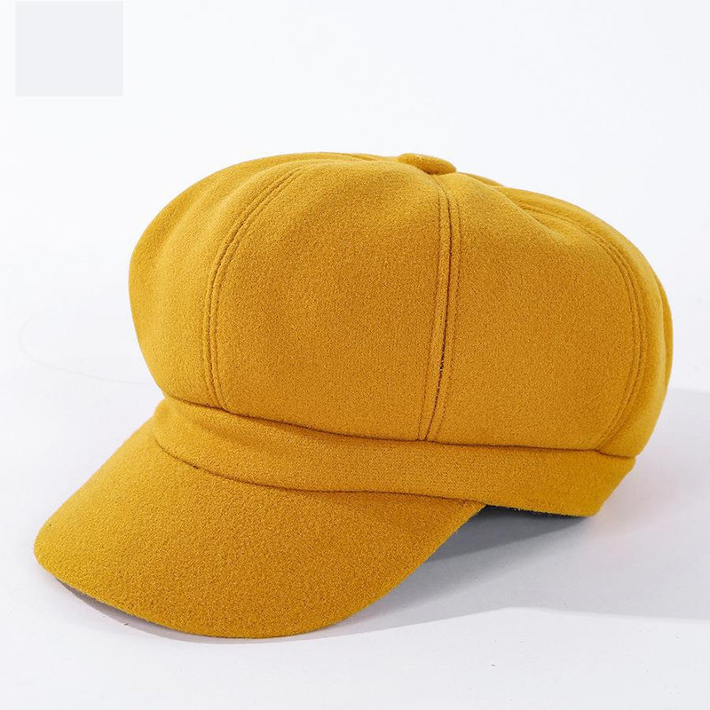 Octagonal Hats For Women Winter Womens Cap Beret Solid Color Female Lady Hat Vintage Newsboy Cap Th 5