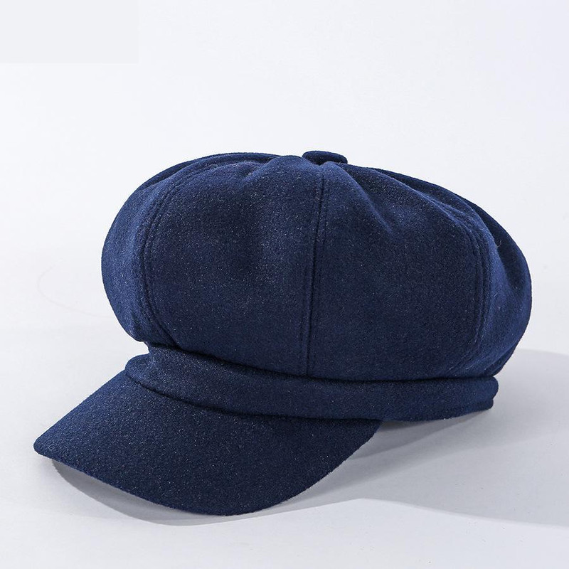 Octagonal Hats For Women Winter Womens Cap Beret Solid Color Female Lady Hat Vintage Newsboy Cap Th 6