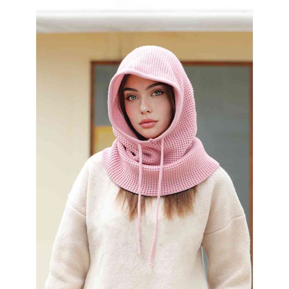 OnePiece Knit Balaclavas A Women Winter Beanie Hats Mask Neck Circle Scarf Ski Snow Hat For Outdoor 1