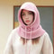 OnePiece Knit Balaclavas A Women Winter Beanie Hats Mask Neck Circle Scarf Ski Snow Hat For Outdoor 1