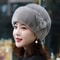 Thickened Warm Solid Color Women Winter Hat Russian Flower Decor Elegant Autumn Winter Thermal Cap