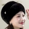 Thickened Warm Solid Color Women Winter Hat Russian Flower Decor Elegant Autumn Winter Thermal Cap
