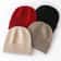 New 100 Pure Cashmere Women Hat Winter Soft Warm Knitted Headgear Lady Fashion Casual Thicken Cap 0