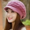 Winter Women Fashion Warm Beret Knit Crochet Beanie Hat Braided Baggy Ski Cap 2