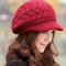 Winter Women Fashion Warm Beret Knit Crochet Beanie Hat Braided Baggy Ski Cap 7