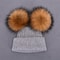 Women Winter Knitted Wool Hat, Double Real Raccoon Fur Pompom Beanie, Skullies Cap for Girls, Female Two Fur Pom Pom Hat
