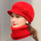 Plush Fur Lined Hat Scarf Warm Set Hot Sale Women Winter Hat Keep Warm Cap 7