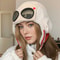Winter Hat For Women Warm Bomber Cap With Earflap Plush Fur Dandy Hat With Goggles 2