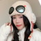 Winter Hat For Women Warm Bomber Cap With Earflap Plush Fur Dandy Hat With Goggles 8