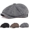 Retro Peaky Diamond Check Beret Men Casual Octagonal Cap Hip Hop Style Newsboy Hat Spring Autumn Ca 0