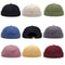 Minimalist Corduroy Solid Color Brimless Hat, New Fashion Casual Unisex Beanie, Autumn Winter Windproof Style.