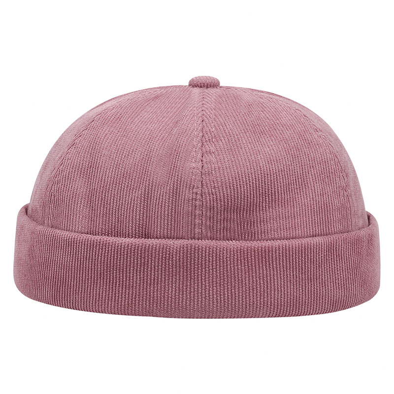 Minimalist Corduroy Solid Color Brimless Hat, New Fashion Casual Unisex Beanie, Autumn Winter Windproof Style.