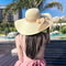 Straw Hat Korean Seaside Women Summer Beach Travel Foldable Big Hat Brim Fashion Sunshade Sunblock 2