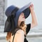 Straw Hat Korean Seaside Women Summer Beach Travel Foldable Big Hat Brim Fashion Sunshade Sunblock 4