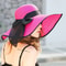Straw Hat Korean Seaside Women Summer Beach Travel Foldable Big Hat Brim Fashion Sunshade Sunblock 5