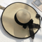 Brim Straw Hat Women's Summer Sun, Oversize Big Brim Hat, 1pc Women's Oversize, Seaside Bow Beach Hat, Suitable For Sun.