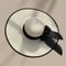 Brim Straw Hat Women's Summer Sun, Oversize Big Brim Hat, 1pc Women's Oversize, Seaside Bow Beach Hat, Suitable For Sun.