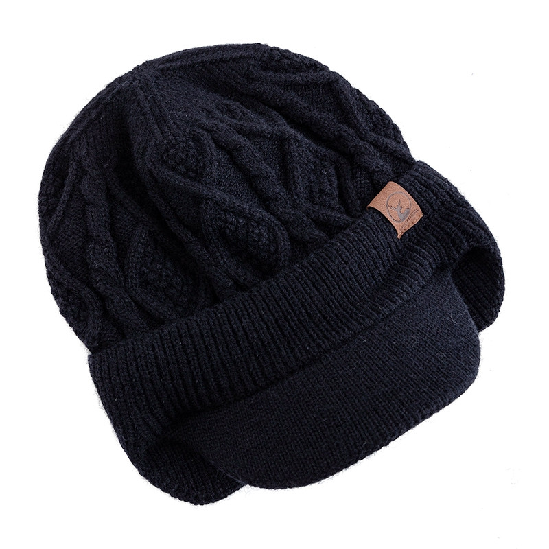 Plush Fur Lined Warm Unisex Hat Outdoor Stylish Beanie Thick Knitted Ski Cap With Earflaps 2