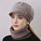 Womens Winter Hat and Scarf Set 2pcs, Warm Neck Scarf for Mothers, Middle Aged and Elderly, Versatile Outdoor Exercise