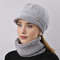 Womens Winter Hat and Scarf Set 2pcs, Warm Neck Scarf for Mothers, Middle Aged and Elderly, Versatile Outdoor Exercise