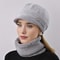 Womens Winter Hat and Scarf Set 2pcs, Warm Neck Scarf for Mothers, Middle Aged and Elderly, Versatile Outdoor Exercise