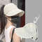 Women's Summer Empty Cap, Quick Dry Outdoor Visor, Thin Sunscreen Hat, Upgrade Style with Mask Holder.